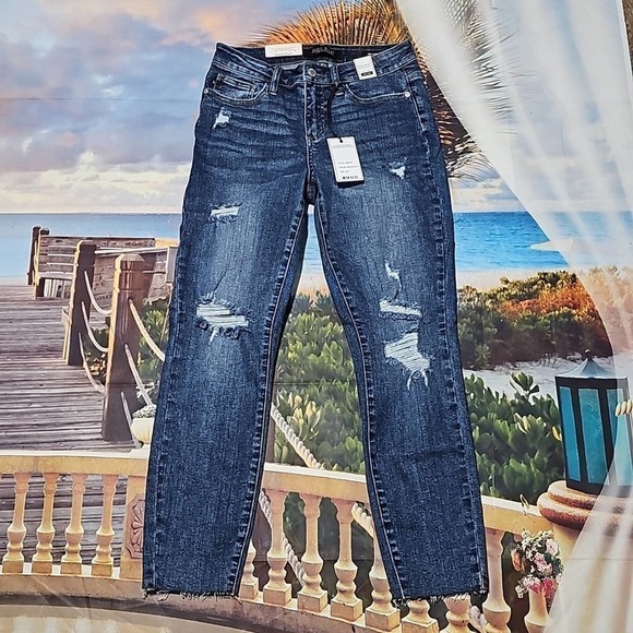 Judy Blue Distressed Jeans Size 3/26 NWT - Picture 3 of 7